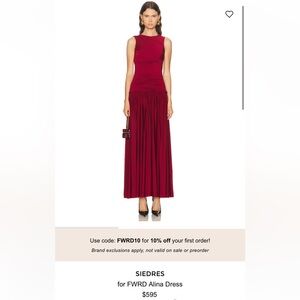 SIEDRES Burgundy Maxi Dress